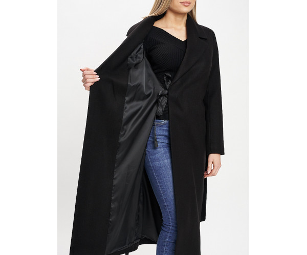 Пальто демисезонное черного цвета 41803Ch