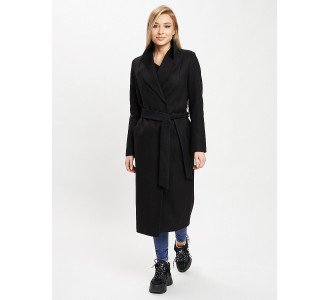 Пальто демисезонное черного цвета 41803Ch