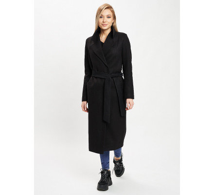 Пальто демисезонное черного цвета 41803Ch