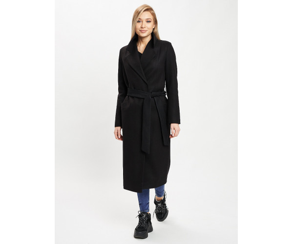 Пальто демисезонное черного цвета 41803Ch