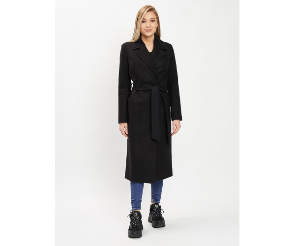 Пальто демисезонное черного цвета 41803Ch