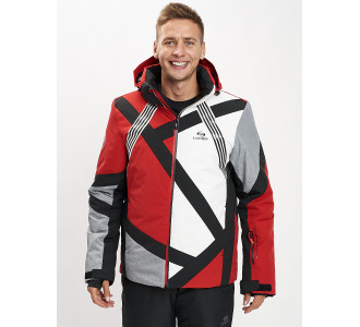 Горнолыжная куртка мужская красного цвета 77015Kr