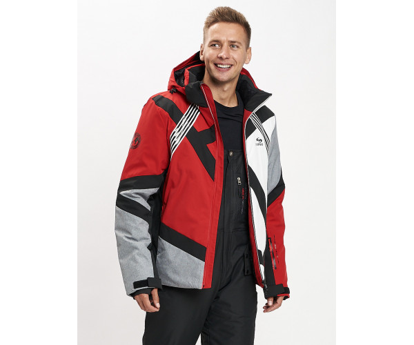 Горнолыжная куртка мужская красного цвета 77015Kr