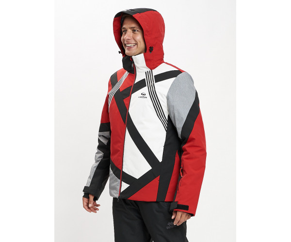 Горнолыжная куртка мужская красного цвета 77015Kr