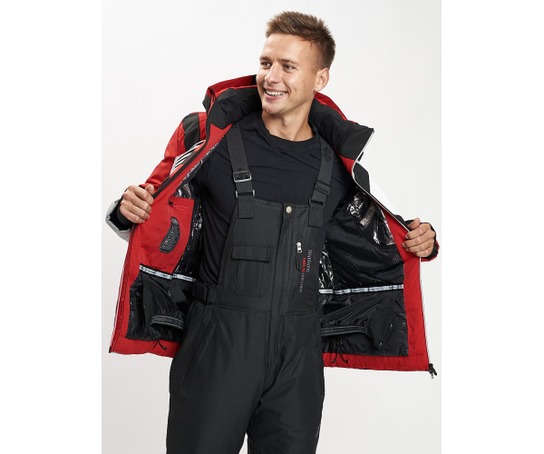 Горнолыжная куртка мужская красного цвета 77015Kr
