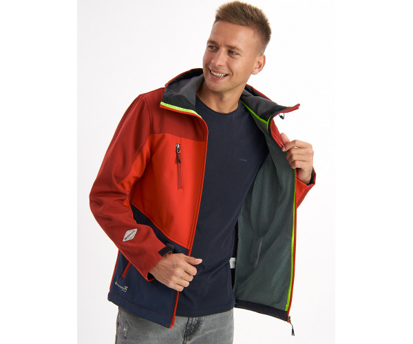 Ветровка мужская красного цвета 776Kr
