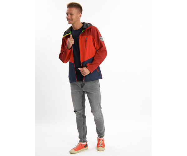 Ветровка мужская красного цвета 776Kr