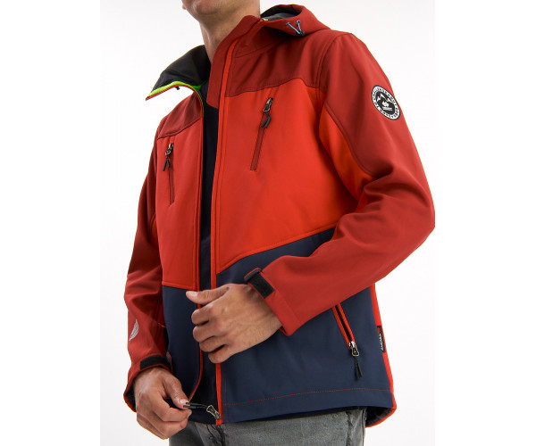 Ветровка мужская красного цвета 776Kr