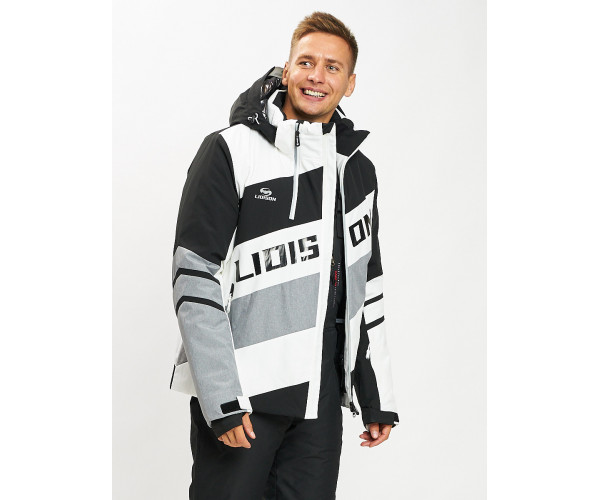 Горнолыжная куртка мужская белого цвета 77022Bl