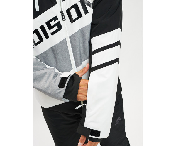 Горнолыжная куртка мужская белого цвета 77022Bl