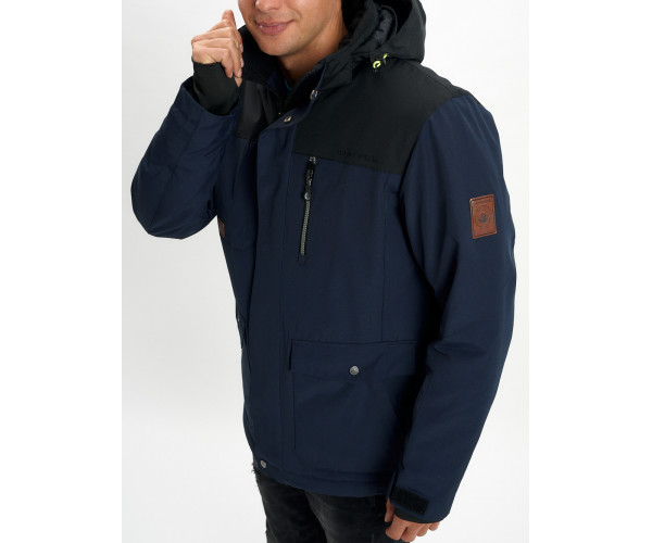 Молодежная зимняя куртка мужская темно-синего цвета 2155TS