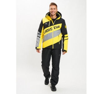 Горнолыжный костюм мужской желтого цвета 077022J