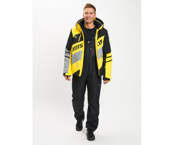 Горнолыжный костюм мужской желтого цвета 077022J
