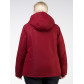 Женская зимняя горнолыжная куртка большого размера бордового цвета 11982Bo