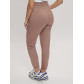 Брюки джоггеры трикотажные женские бежевого цвета 1088B