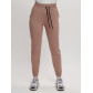 Брюки джоггеры трикотажные женские бежевого цвета 1088B