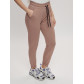 Брюки джоггеры трикотажные женские бежевого цвета 1088B
