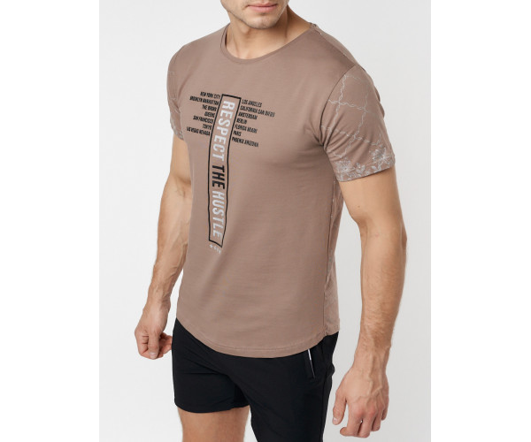 Подростковая футболка коричневого цвета 220072K