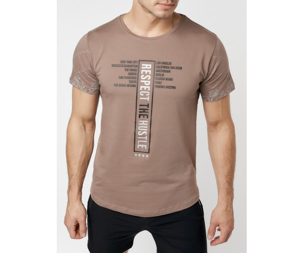 Подростковая футболка коричневого цвета 220072K