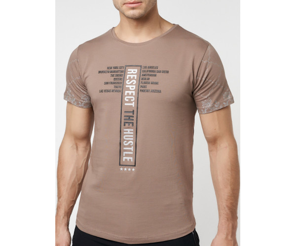 Подростковая футболка коричневого цвета 220072K