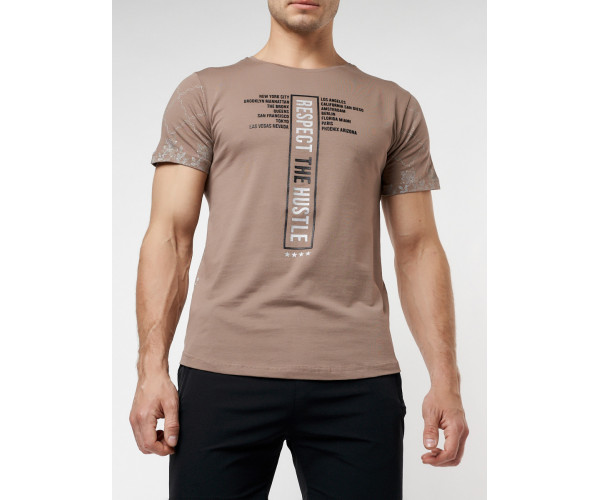 Подростковая футболка коричневого цвета 220072K