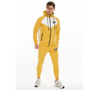 Спортивный костюм трикотажный горчичного цвета 9149G