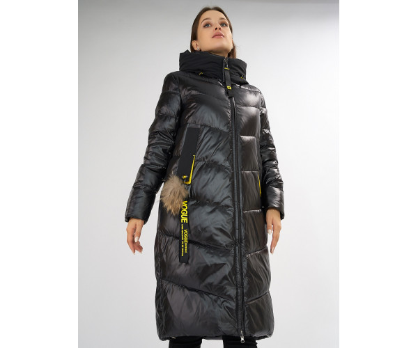 Куртка зимняя черного цвета 72169Ch