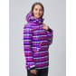 Женская зимняя горнолыжная куртка темно-фиолетового цвета 1937TF
