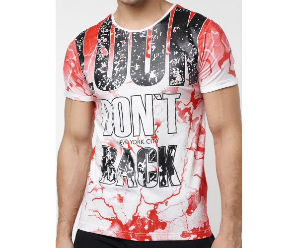 Подростковая футболка красного цвета 220077Kr