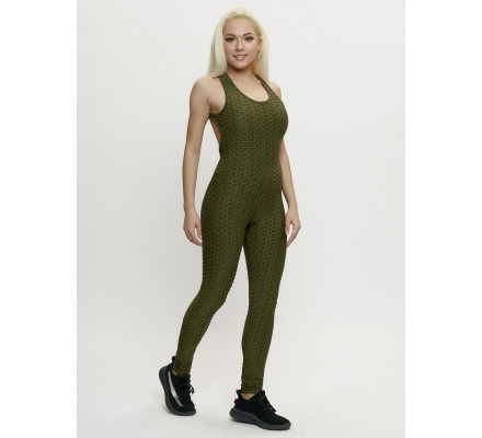 Комбинезон для фитнеса женский цвета хаки 2005Kh