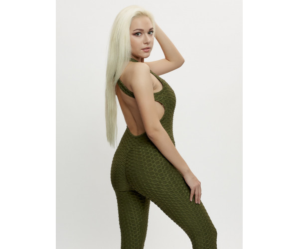 Комбинезон для фитнеса женский цвета хаки 2005Kh