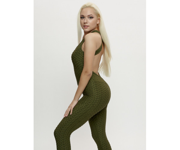 Комбинезон для фитнеса женский цвета хаки 2005Kh