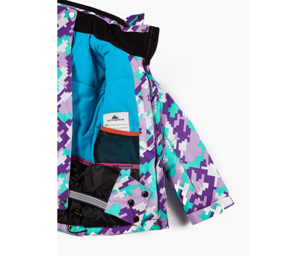 Подростковый для девочки зимний костюм горнолыжный фиолетового цвета 01774F