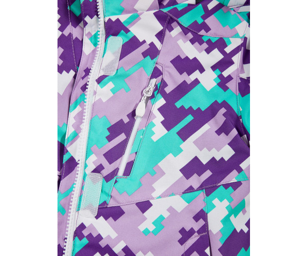 Подростковый для девочки зимний костюм горнолыжный фиолетового цвета 01774F