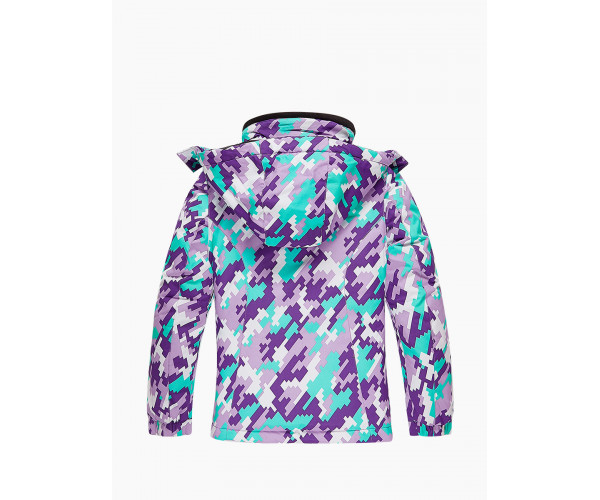 Подростковый для девочки зимний костюм горнолыжный фиолетового цвета 01774F