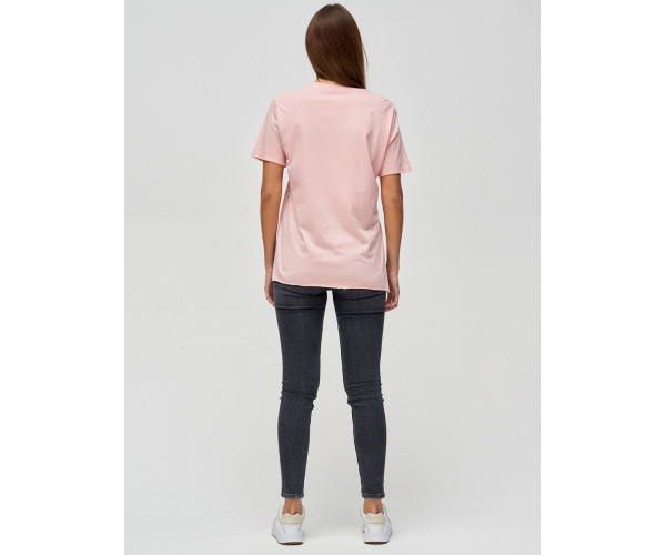 Женские футболки с принтом розового цвета 34004R