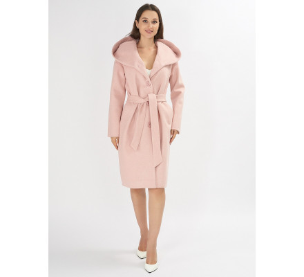 Пальто демисезонное розового цвета 42116R