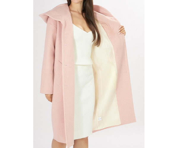 Пальто демисезонное розового цвета 42116R