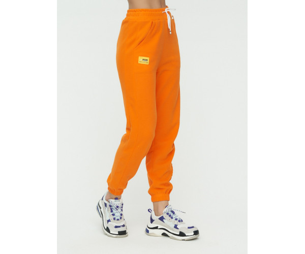 Штаны джоггеры женские оранжевого цвета 1302O