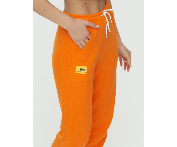 Штаны джоггеры женские оранжевого цвета 1302O