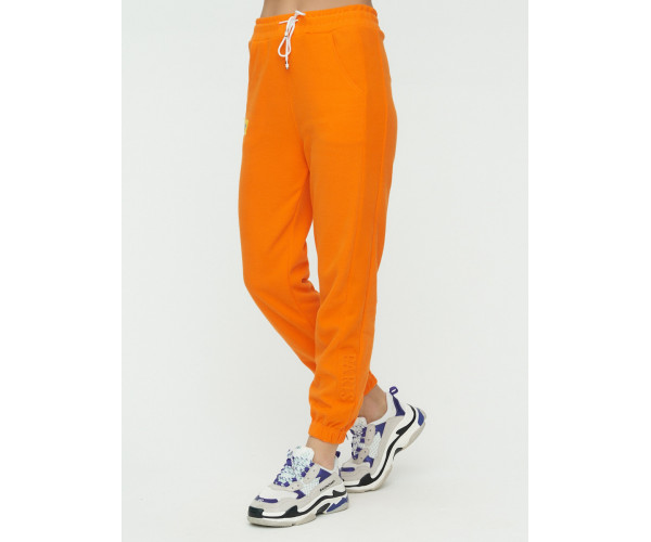 Штаны джоггеры женские оранжевого цвета 1302O