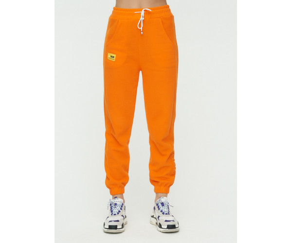 Штаны джоггеры женские оранжевого цвета 1302O