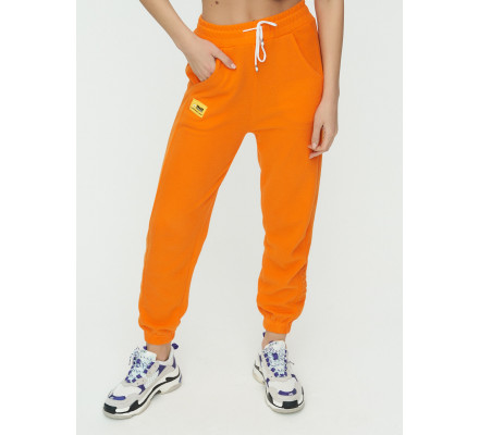 Штаны джоггеры женские оранжевого цвета 1302O