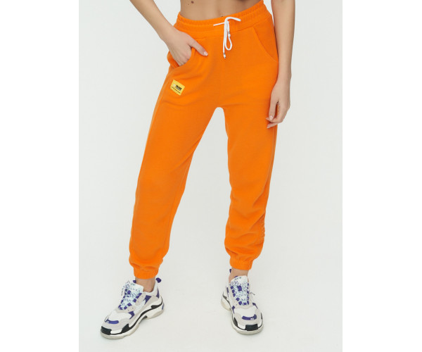 Штаны джоггеры женские оранжевого цвета 1302O