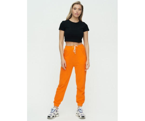 Штаны джоггеры женские оранжевого цвета 1302O