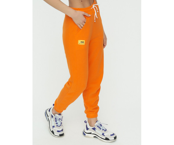 Штаны джоггеры женские оранжевого цвета 1302O