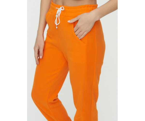 Штаны джоггеры женские оранжевого цвета 1302O