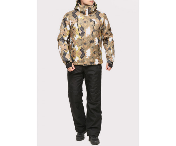 Мужской зимний костюм горнолыжный коричневого цвета 018108K