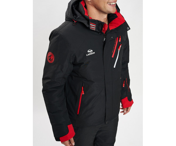Горнолыжная куртка мужская черного цвета 77010Ch