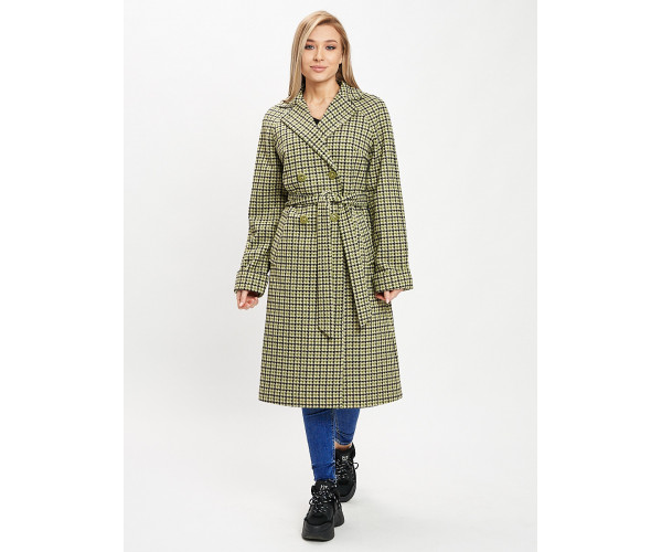 Пальто демисезонное зеленого цвета 42121-1Z